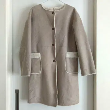 PART2 BY JUNKO SHIMADA 무스탕 코트 베이지 11AR
