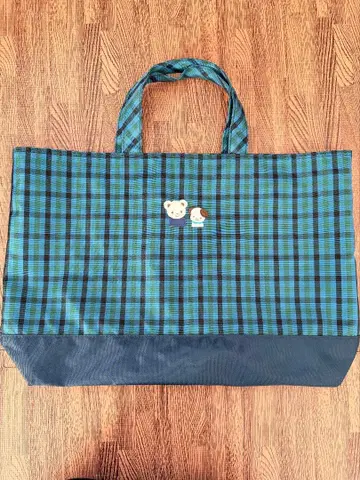 파밀리아 레슨백 체크 무늬 토트백