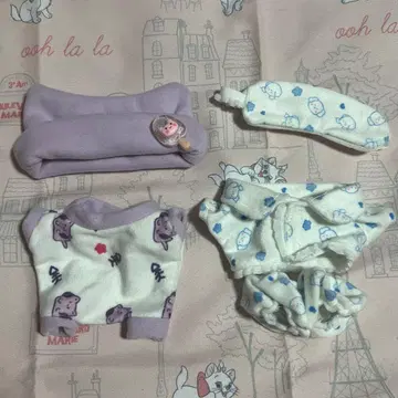 인형 옷 10cm 12cm 파자마 스카이블루 화이트 보라색