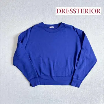 DRESSTERIOR 드레 스테리아 맨투맨 티셔츠 블루 로고 자수