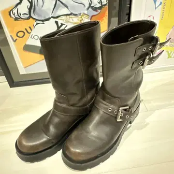 ZARA 브라운 엔지니어 부츠 38