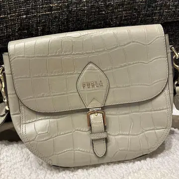 FURLA 크로커다일 패턴 숄더백 그레이