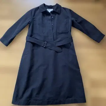 MHL. 블랙 긴팔 셔츠 원피스 허리 벨트 포함 사이즈 II