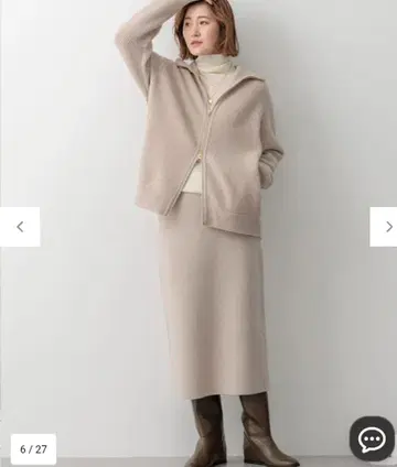 23구 캐시미어 블렌드 I 라인 니트 스커트