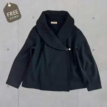 사토 섬유 FUGAFUGA 블랙 숄카라 자켓 블랙