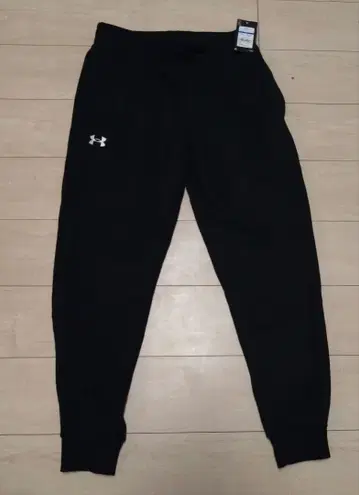 미사용 정가 7700엔 Under Armour 블랙 조거 팬츠 XL