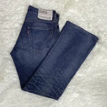 에드윈 EDWIN 플레어 데님 W30 401XV 데님 팬츠 구제 의류