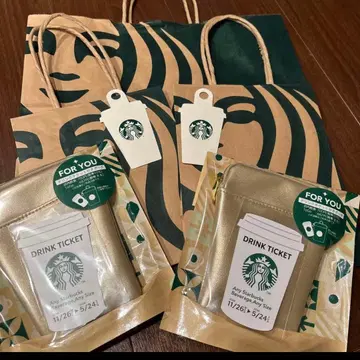 스타벅스 홀리데이 2025 스타벅스 미니 파우치 기프트 샴페인 골드