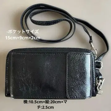 장지갑 숄더 스마트폰 케이스 포켓 부착 블랙 컬러 새상품급