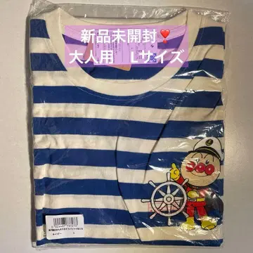 [ 새상품 성인용 L ] 고베 호빵맨 뮤지엄 한정판 디자인 보더 T셔츠