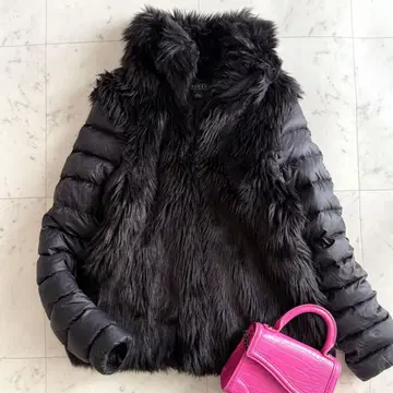 새상품급 로렌 랄프 로렌 퍼 베스트 스타일 숏 다운 자켓 블랙