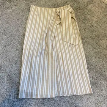 [ SLOBE IENA ] 스트라이프 랩 스커트/베이지 36