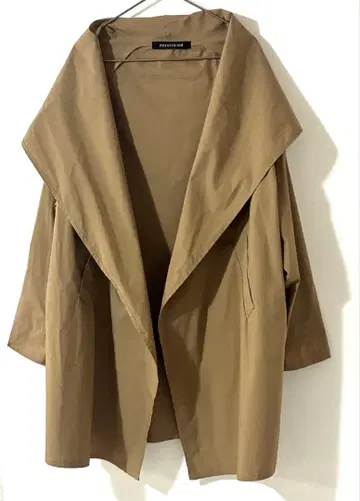 미즈이로 인드 드레이프 가디건 베이지 셔츠 코트