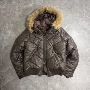 y2k 00s 크롭 퍼 패딩 자켓 그런지 페어리 그런지