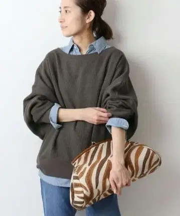 FRAMeWORK 라 리브 돌먼 풀오버 그레이