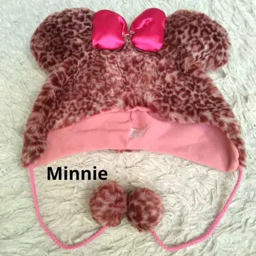 새상품급 미니 핑크 레오파드 무늬 팬캡