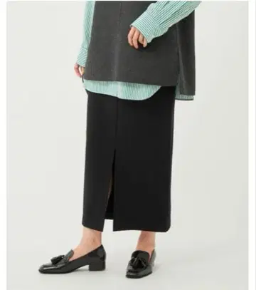 그린 라벨 릴랙싱 속기모 슬릿 I라인 스커트