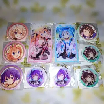 주문은 토끼입니까? 쿠지비키도 아크릴 스탠드 아크릴 키링 캔뱃지