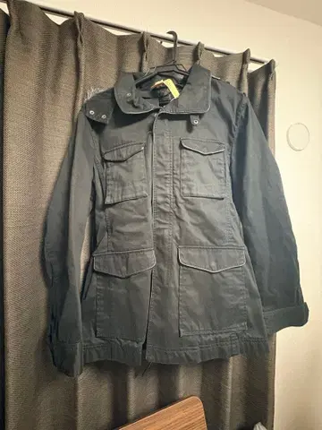 COMME CA ISM 블랙 후드 부착 자켓 M