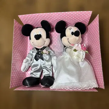 미키 미니 디즈니 봉제 인형 웨딩 인형 세트