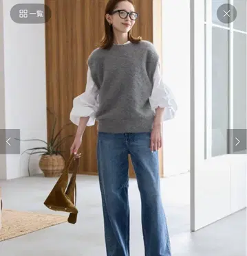 SLOBE IENA 폭스 알파카 니트 베스트