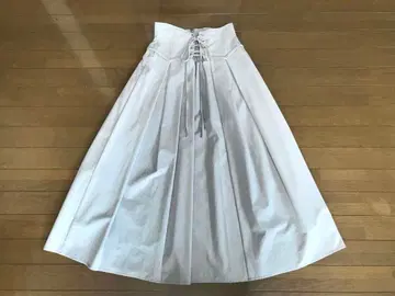 이에카베카 스커트 2way 레이스업 플레어 스커트 여성용