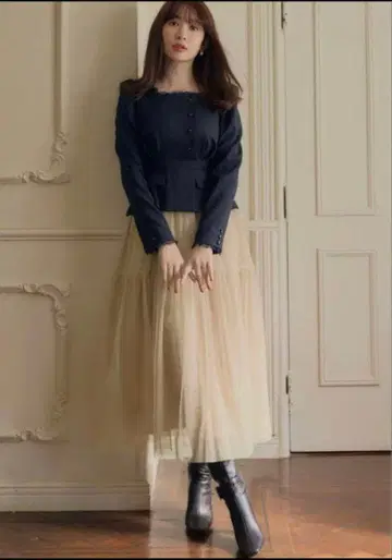 herlipto Baccarat Tule Long Dress S 사이즈