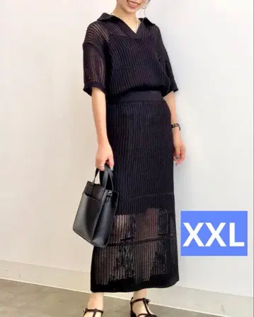 GU 지유 니트 셋업 블랙 XXL