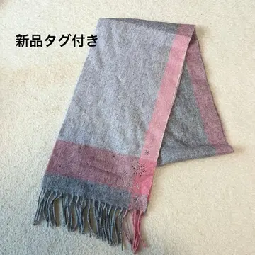 새상품 FURLA 훌라 머플러 스톨 큐빅 핑크 계열