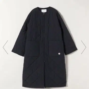 SHIPS any 충전솜 크루넥 퀼팅 롱 코트