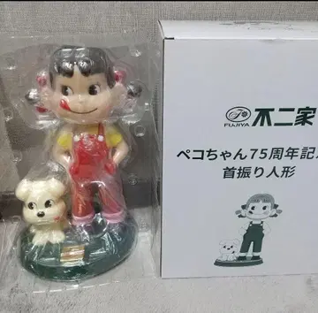 페코짱 75주년 기념판 흔들머리 인형 높이 약 33cm 후지야