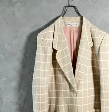 USA 제조 EVAN-PICONE 테일러드 자켓 격자 무늬 1B L26