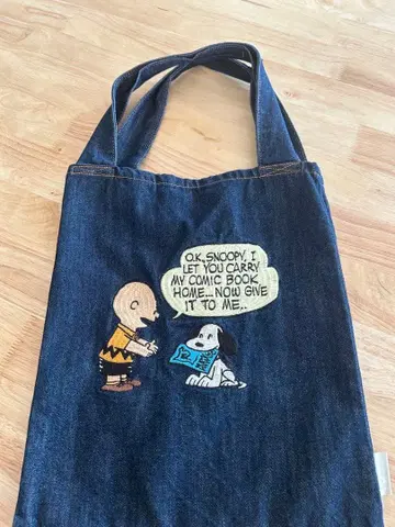 rootote 루트토트 스누피 피넛 데님 백