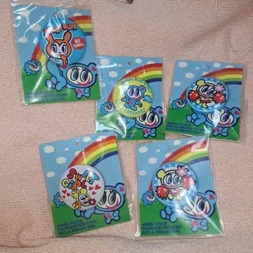 헤이세이 레어! 엔젤블루 캔뱃지 5개 세트