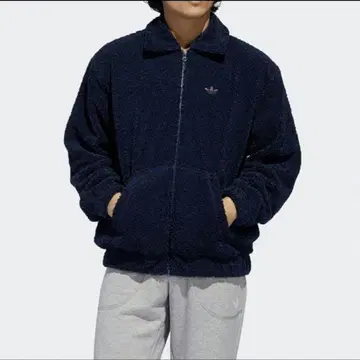 미사용 adidas 플리스 보아 트랙탑 자켓 네이비 남성용 S