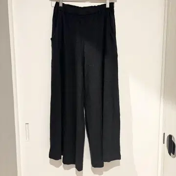 Vlas blomme 기모 린넨 플레어 와이드 팬츠