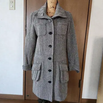 [ 가격 인하 ] coupdetat 헤링본 무늬 롱 코트