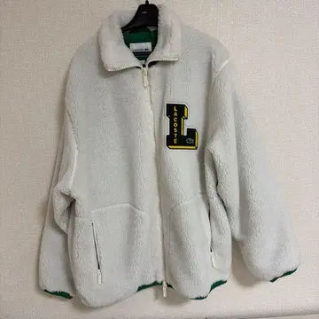LACOSTE 플리스 자켓 화이트