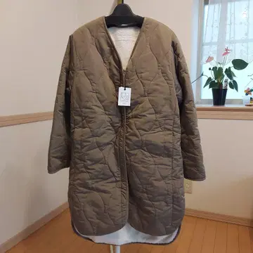 LASUD 라슈드 베이지 퀼팅 롱 코트 택 포함 미사용 새상품