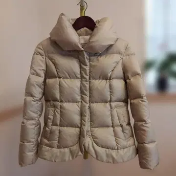 any sis 베이지 퀼팅 다운 코트 숏 기장 사이즈 3