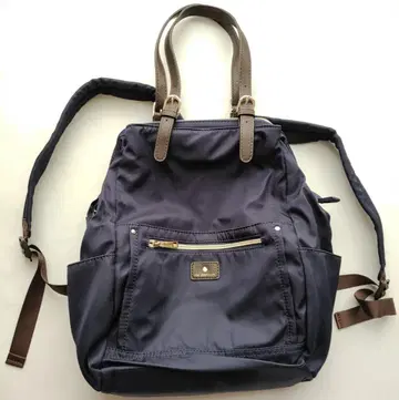 LOOK inn 미사용 새상품 나일론 2WAY 백팩 토트 네이비 다수납