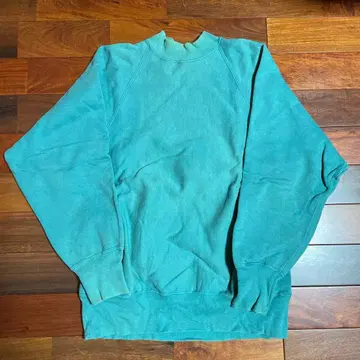 목 없음 90s 자수 택 L 미국제 모크넥 리버스 위브