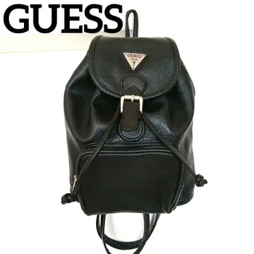 GUESS 게스 블랙 백팩 가죽 주름 가죽 블랙 복조리