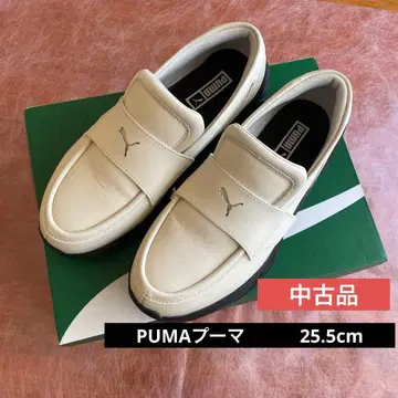 중고품 PUMA 푸마 우먼 로퍼 화이트 25.5cm