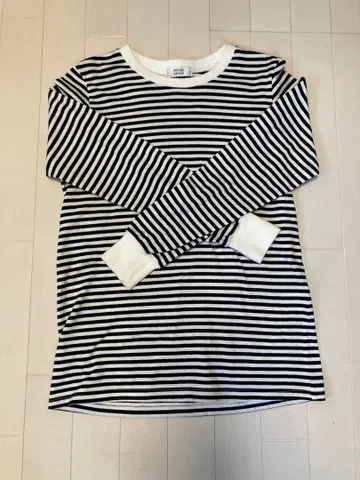 아틀리에 나루세 코튼 보더 티셔츠