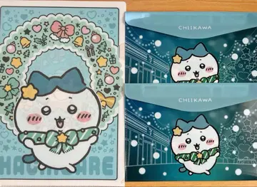 세븐일레븐 치이카와 하치와레 클리어 파일 플랫 케이스 총 3점
