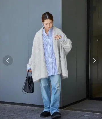 프레임워크 알파카MIX 가운 가디건