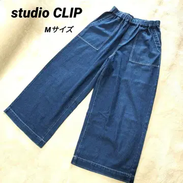 studio CLIP 데님 모듬 워크 와이드 팬츠 베이커 팬츠 M