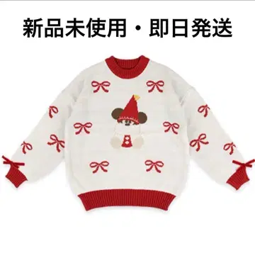 [미사용 새상품] 리루린린 스웨터 니트 크리스마스 디즈니