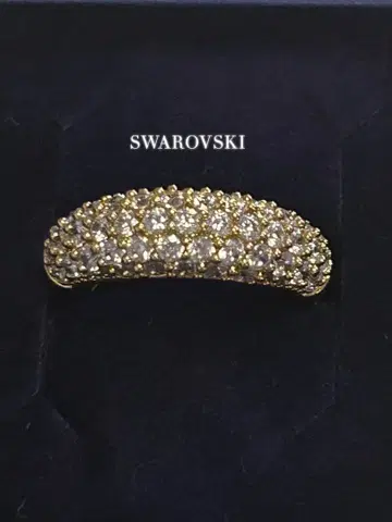SWAROVSKI 골드 톤 파베 반지 11호